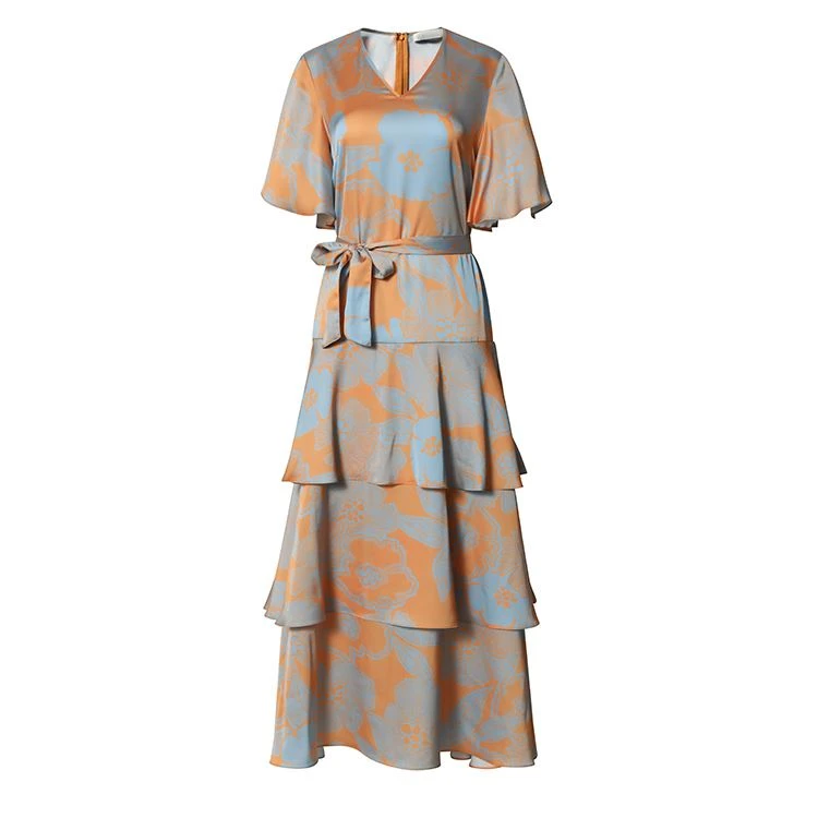 Short Sleeve V-Neck Floral Dress Short Sleeve V-Neck Floral Dress